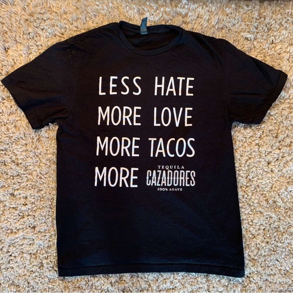 Cazadores Tequila Black Crew T-Shirt Size Medium